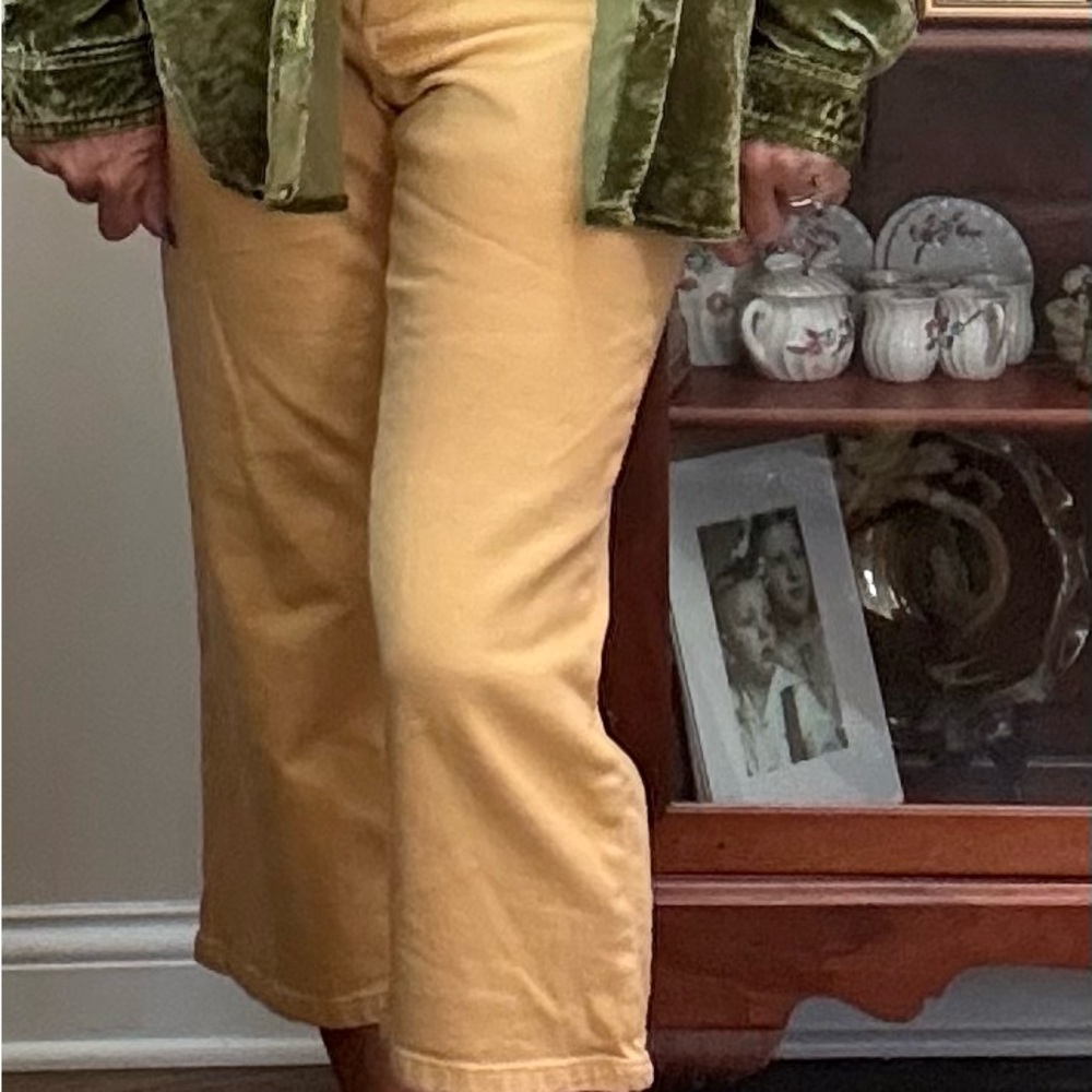Chico's Platinum Adriann Mustard Yellow Ankle Jeans sz 0.5= 6 - Picture 11 of 12
